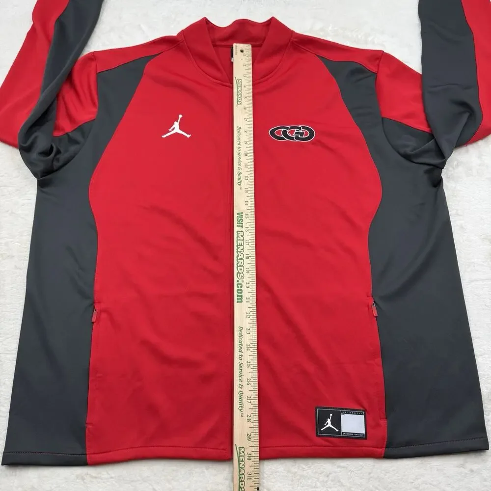 Jordan Flight Team CGD Cowboys Iowa High School Track Jacket Red Men's 3XL